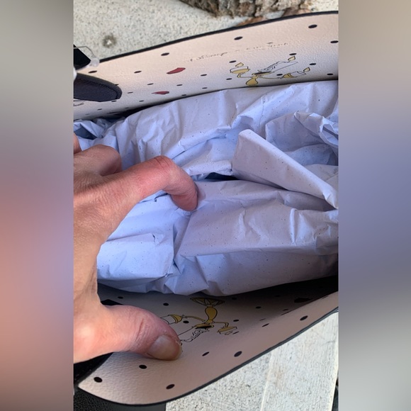 Authentic KATE SPADE Reversible leather Beauty and the beast  tote/Wristlet - Picture 7 of 13